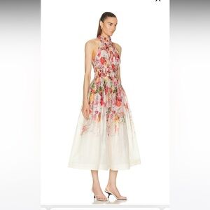 Zimmermann Floral Halter Midi Dress
